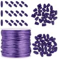 thumbnail image 1 of Break Away Clasp Buckle 30 Set Purple 24mm Breakaway Safety Clasps Plastic Barrel Connectors with Nylon String Cords for Lanyard Necklace Jewelry DIY Gift Fixed Connection DIY, 1 of 9