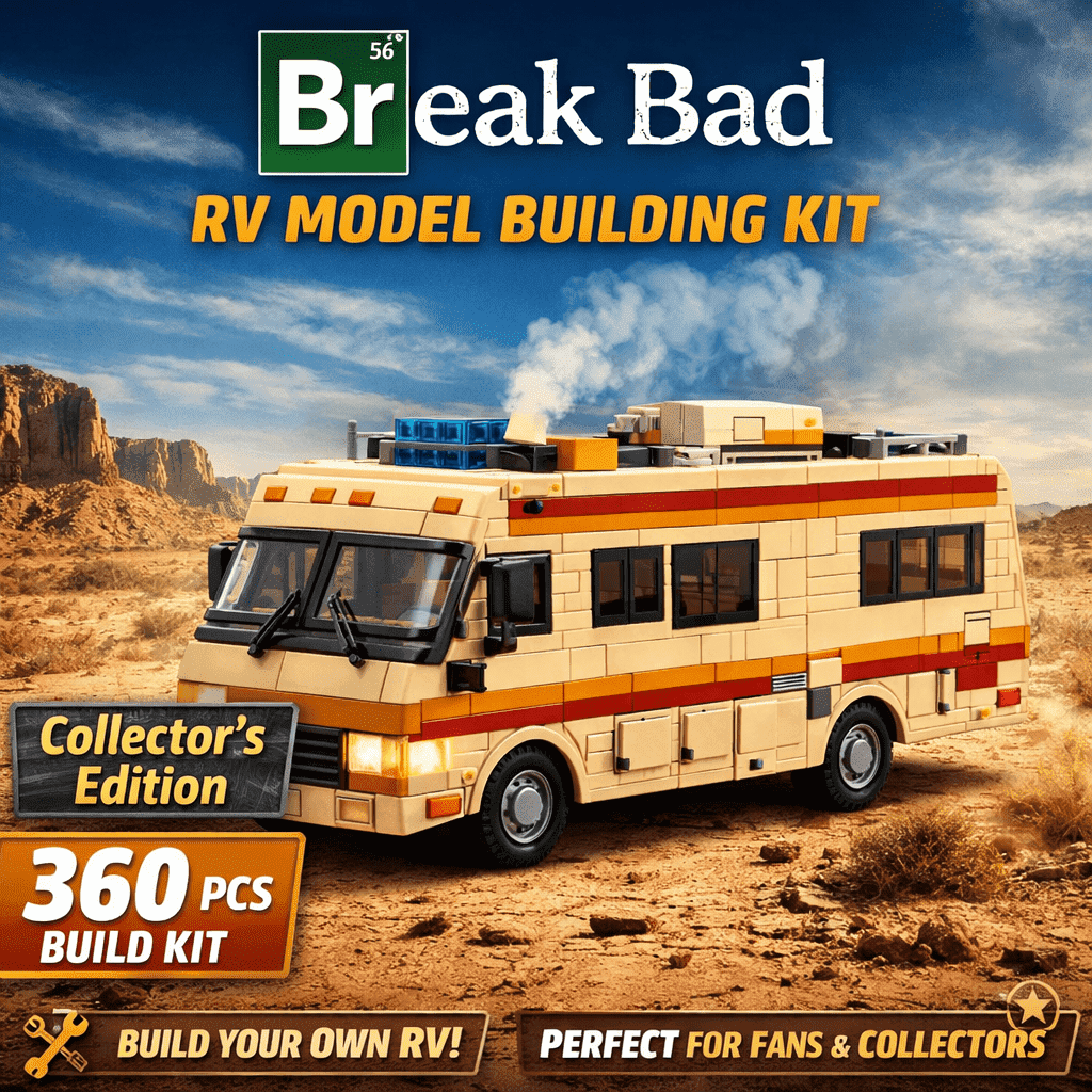 NORVESSA Model RV Building Blocks Set, 360 Pcs Iconic Break Bad Lab Camper, Adult Model Car Kits