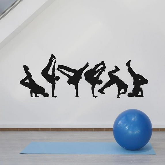 Break Dance Wall Decal Silhouette Street Dancer Dancing Room Teen Bedroom Home Decor Vinyl Window Stickers Creative Mural 30x85cm