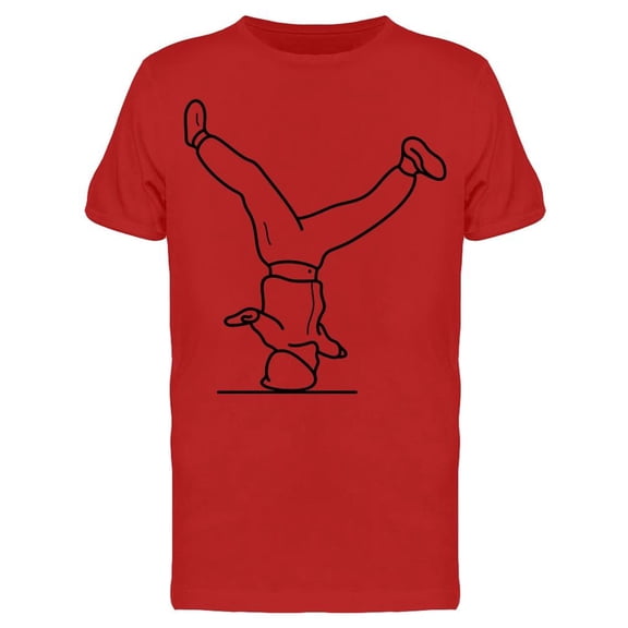 Break Dancer Outline Icon T-Shirt Men -Image by Shutterstock, Male 3X-Large