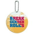 thumbnail image 1 of Break Gender Roles Round Luggage ID Tag Card Suitcase Carry-On, 1 of 7