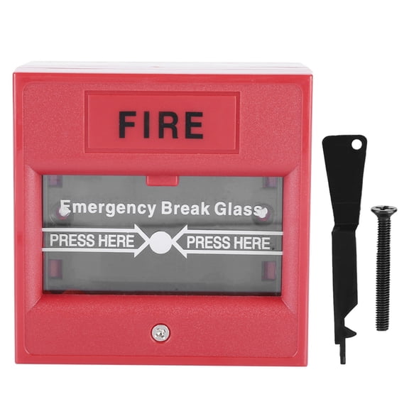 Break Glass Switch Emergency Door Release Glass Break Alarm 24-220VDC Emergency Break Glass