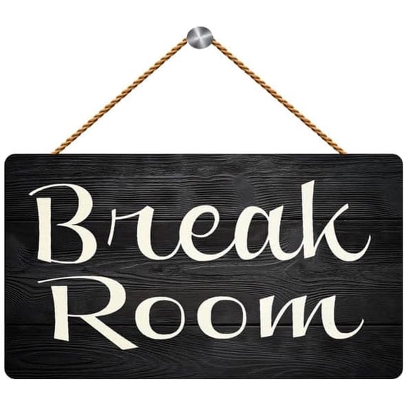 Break Room Out to Lunch Be Back Shortly Wooden Hanging Sign - 12 x 8 ...