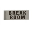 thumbnail image 1 of Break Room Sign -Two-Sided/Double Sided Projecting, Corridor and Hallway Sign (Aluminum, Silver, 4x12 Inch)-The Hallway Line(ref062022), 1 of 5