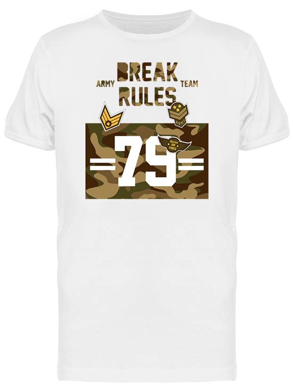 Break Rules Army Team Slogan Tee Men's -Image by Shutterstock
