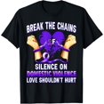 thumbnail image 1 of Break The Chains Of Silence On Domestic Violence Awareness T-Shirt, 1 of 4