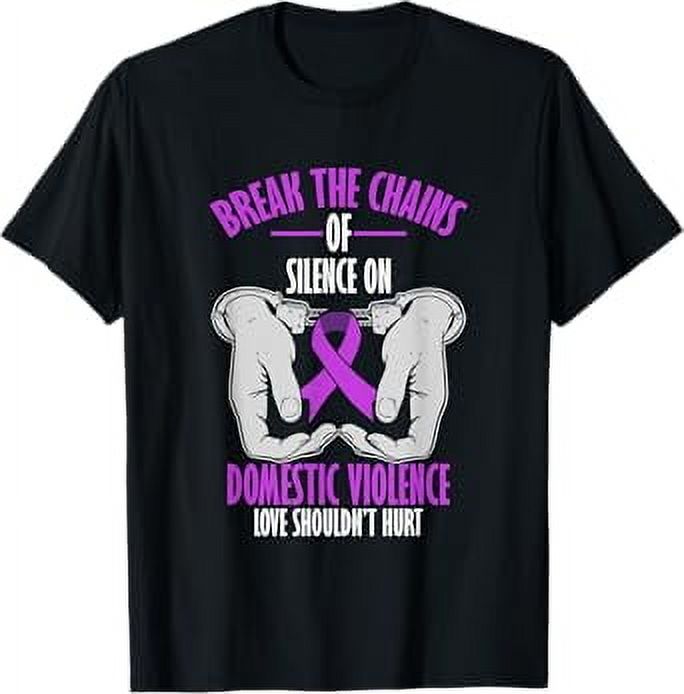 Break The Chains Of Silence On | Domestic Violence Awareness T-Shirt ...