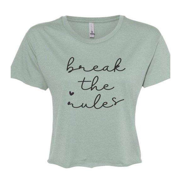 Break The Rules Cropped Tee Multiple Colors Avilable