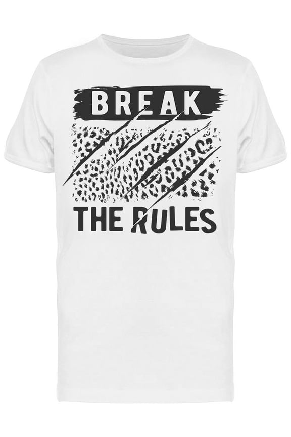 Break The Rules Slogan Claw T-Shirt Men -Image by Shutterstock, Male Large