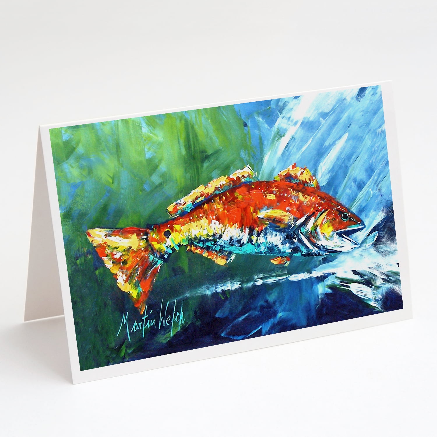 Break Through Red Fish Greeting Cards Pack of 8 7 in x 5 in - Walmart.com