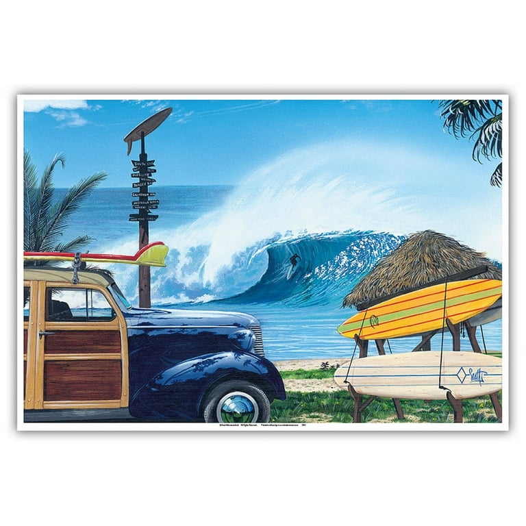 Retro surf prints hot sale