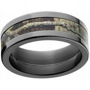 Break Up Infinity Men's Camo Black Zirconium Ring with Polished Edges and Deluxe Comfort Fit