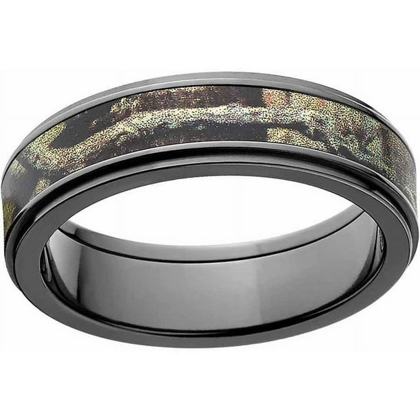Break Up Infinity Men's Camo Black Zirconium Ring with