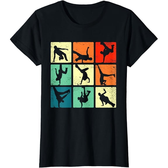 Break dancing shirt Bboy poses Retro Vintage Hip Hop Gift