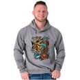 thumbnail image 1 of Break the Rules Japanese Mask Tattoo Unisex Plus Fleece Graphic Hoodie Brisco Brands 5X, 1 of 5