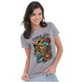 thumbnail image 1 of Break the Rules Japanese Mask Tattoo Womens Slim Fit Graphic Tee Brisco Brands M, 1 of 5
