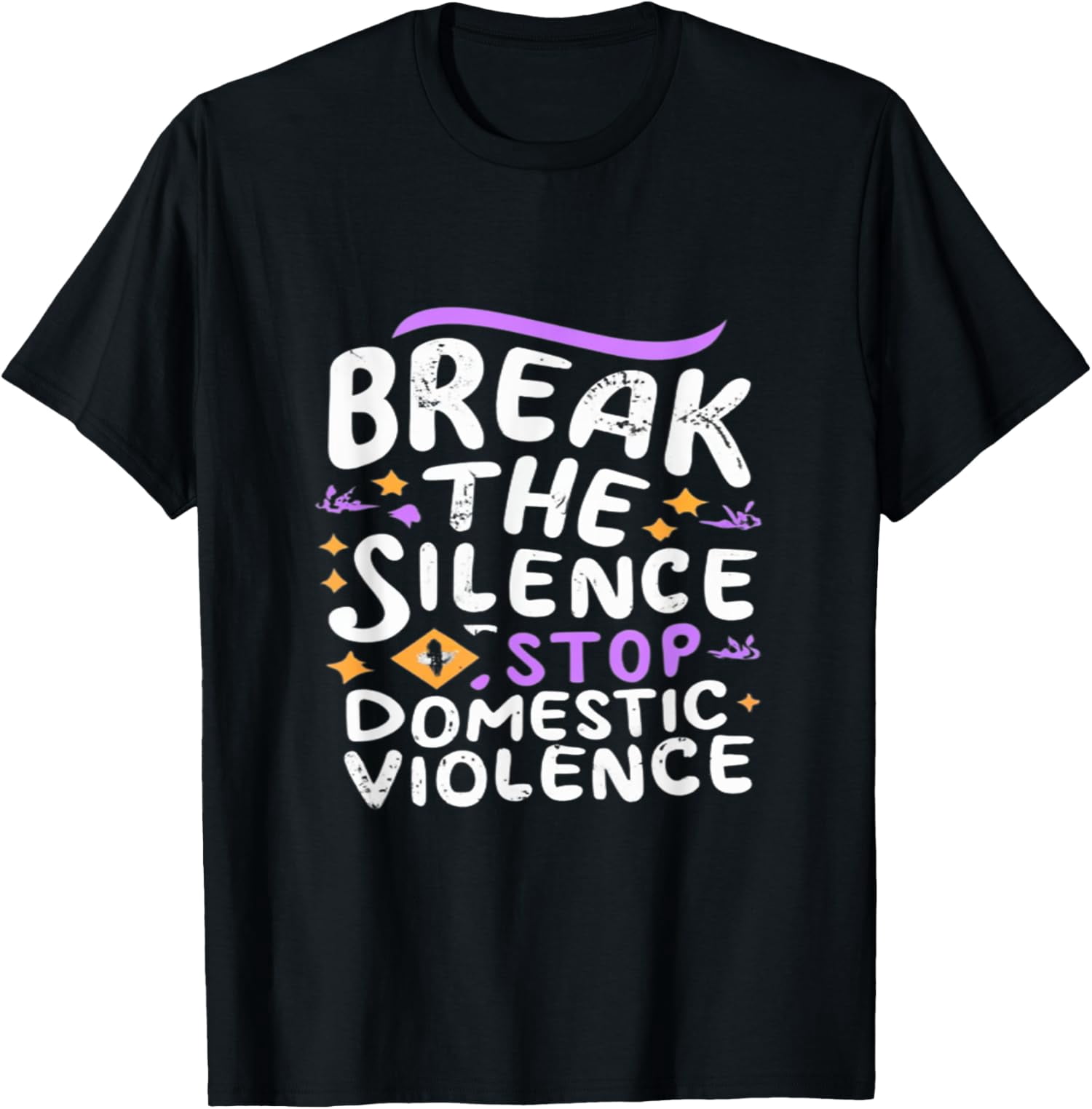 Break the Silence Stop the Violence - Domestic Violence T-Shirt ...