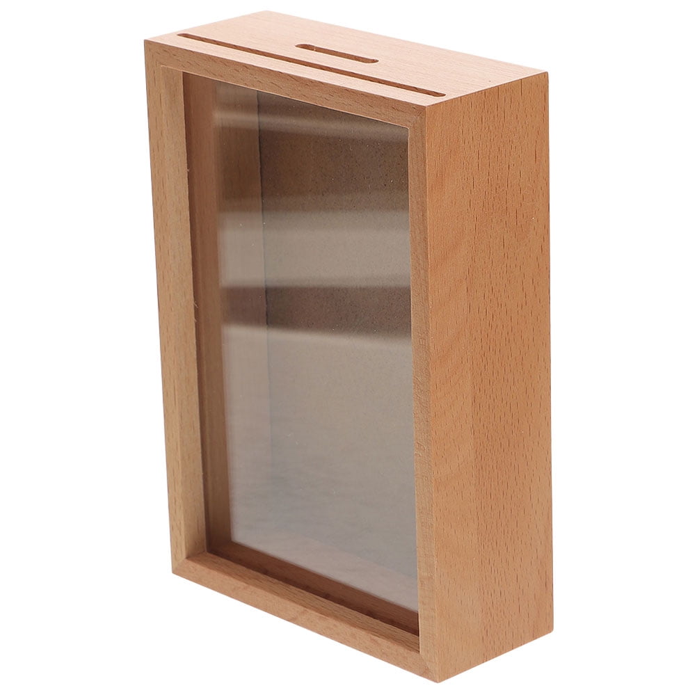 Breakable Wooden Piggy Bank Picture Frame for Saving Money - 7 inch ...
