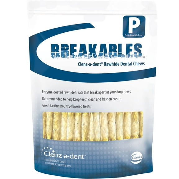 Breakables Clenz-a-dent Rawhide Chews (Petite)