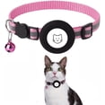 thumbnail image 1 of Breakaway Airtag Cat Collar, Reflective Apple Air Tag Cat Collar with Bell and Waterproof Airtag Holder Case, GPS Pet Tracker Collar for Girl Boy Cats, Kittens, Puppies (Pink), 1 of 5