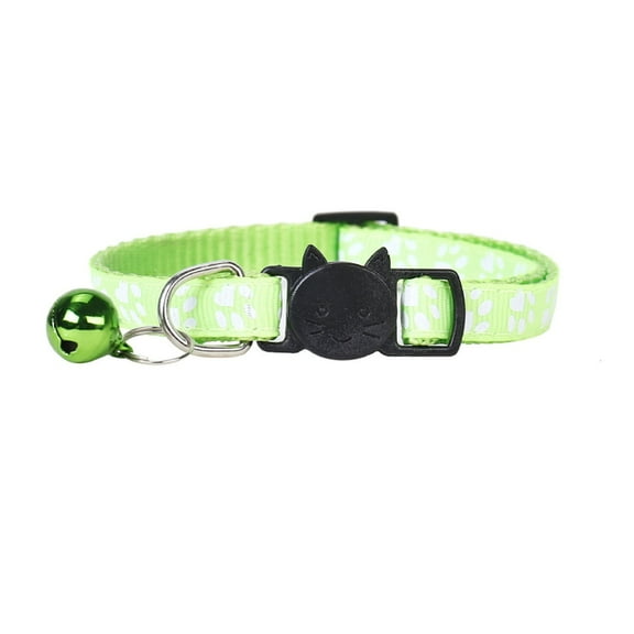 Breakaway Cat Collar with Bell Safety Reflective Nylon Adjustable Kitten Collar for Indoor Outdoor Cats Cute Durable Comfortable Pet Collars for Girl Boy Cats Mixed Colors