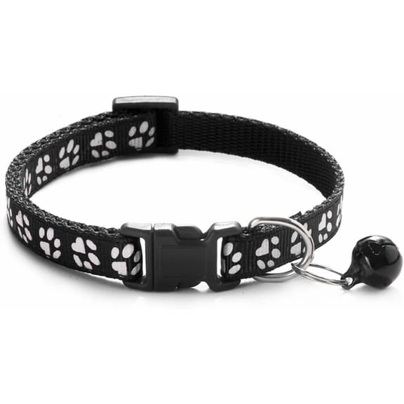 Breakaway Cat Collar with Bell, Adjustable Nylon, Lightweight Safety Collar for Cats