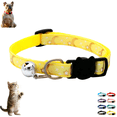 thumbnail image 1 of Breakaway Cat Collar with Bell, Glow in The Dark Moon Star Pattern Adjustable Kitten Collar with Luminous Pendant, Cute Safety Collar, 1 of 4