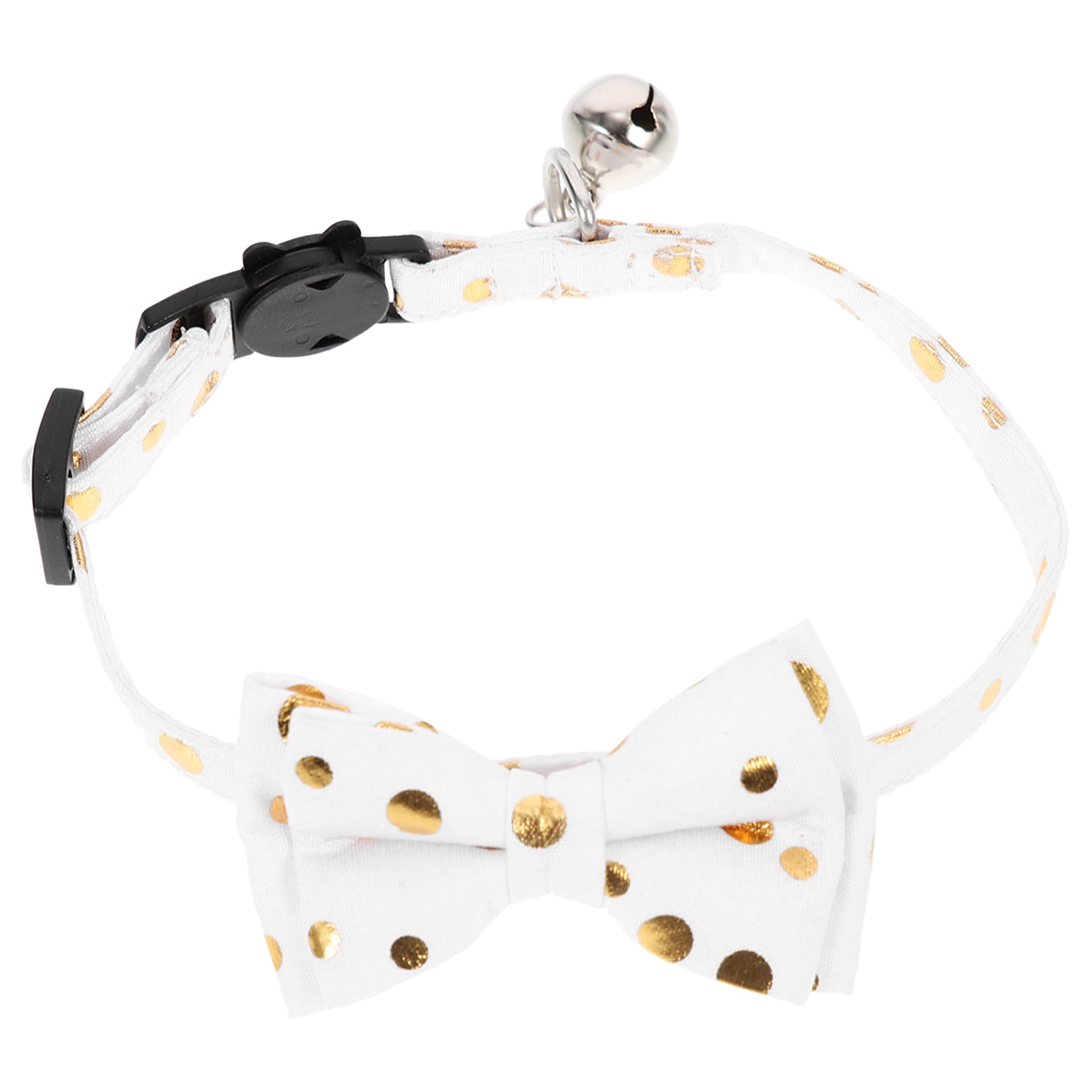 Breakaway Cat Collars Cat Collar with Bell Adjustable Collar for Girl Male Cats Safety Collar for Puppy Kitten Necklace Adjustable Length White