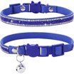 2PCS Breakaway Cat Collars With Bell & QR Code ID Tag - Adjustable Glow In The Dark Collar, AirTag Holder, Reflective Safety