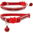 thumbnail image 1 of Breakaway Cat Collars, Kitten Collar with Bell,Adjustable Rhinestone Cat Collar for Girl & Boy Cats, 1 of 6