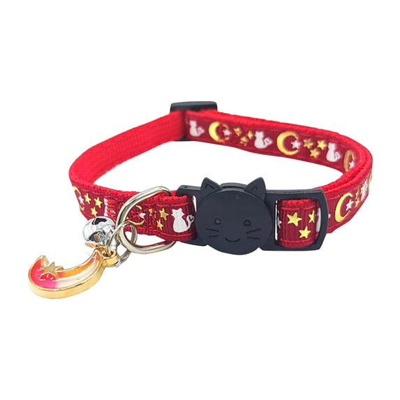 Breakaway Cat Collars With Bell Stars Cute Adjustable Safe Collars With Pendant Glow In The Dark