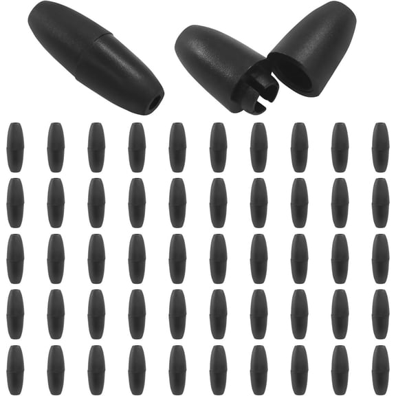 Breakaway Clasp 50 Pcs Plastic Lanyard Bead Connectors for Jewelry Making Black
