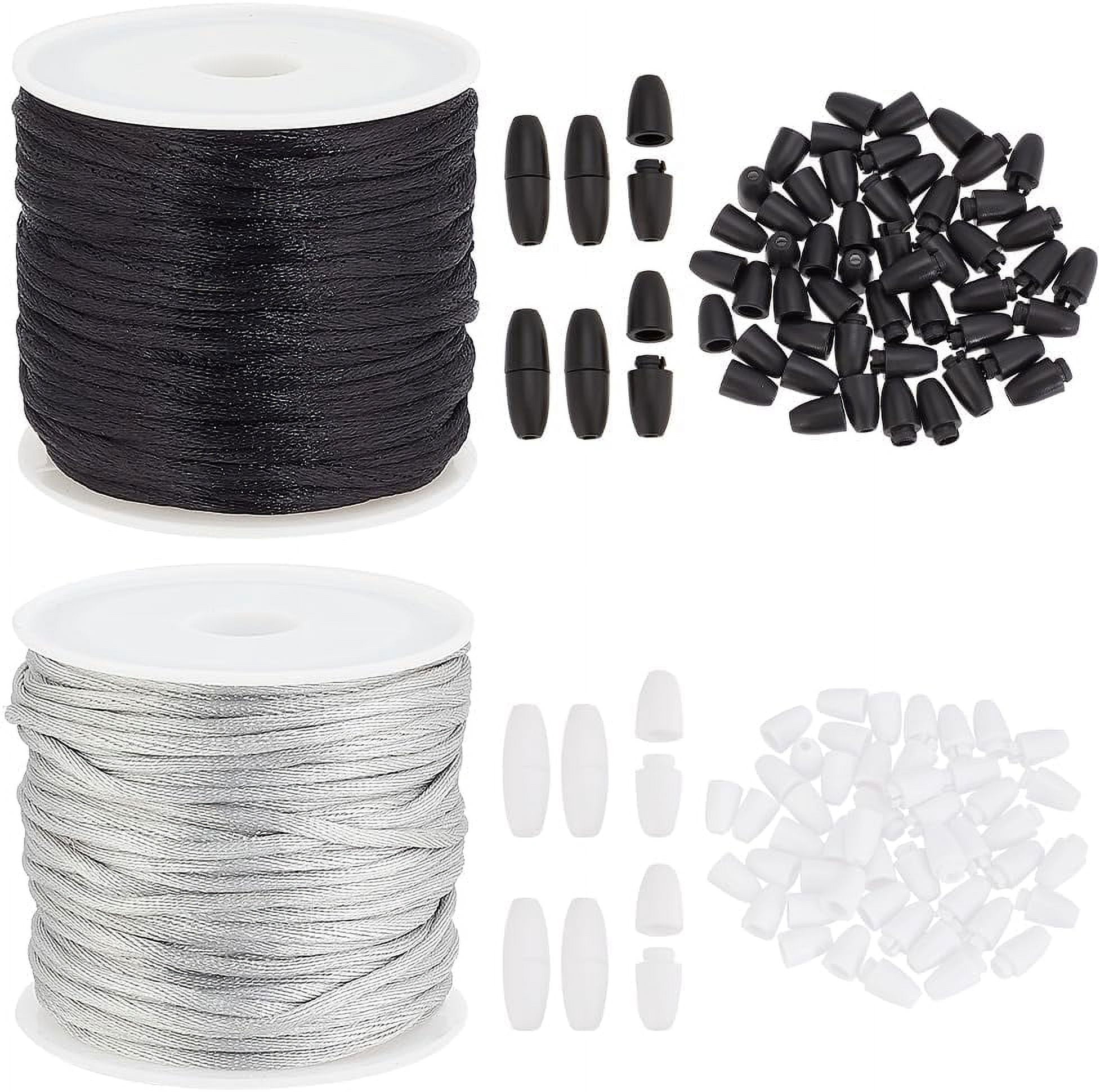 Craft County 10 Stück Edelstahl Cord Endkappen – Verschluss Für 8 Mm Kordel, Silber, 13 Mm Lang