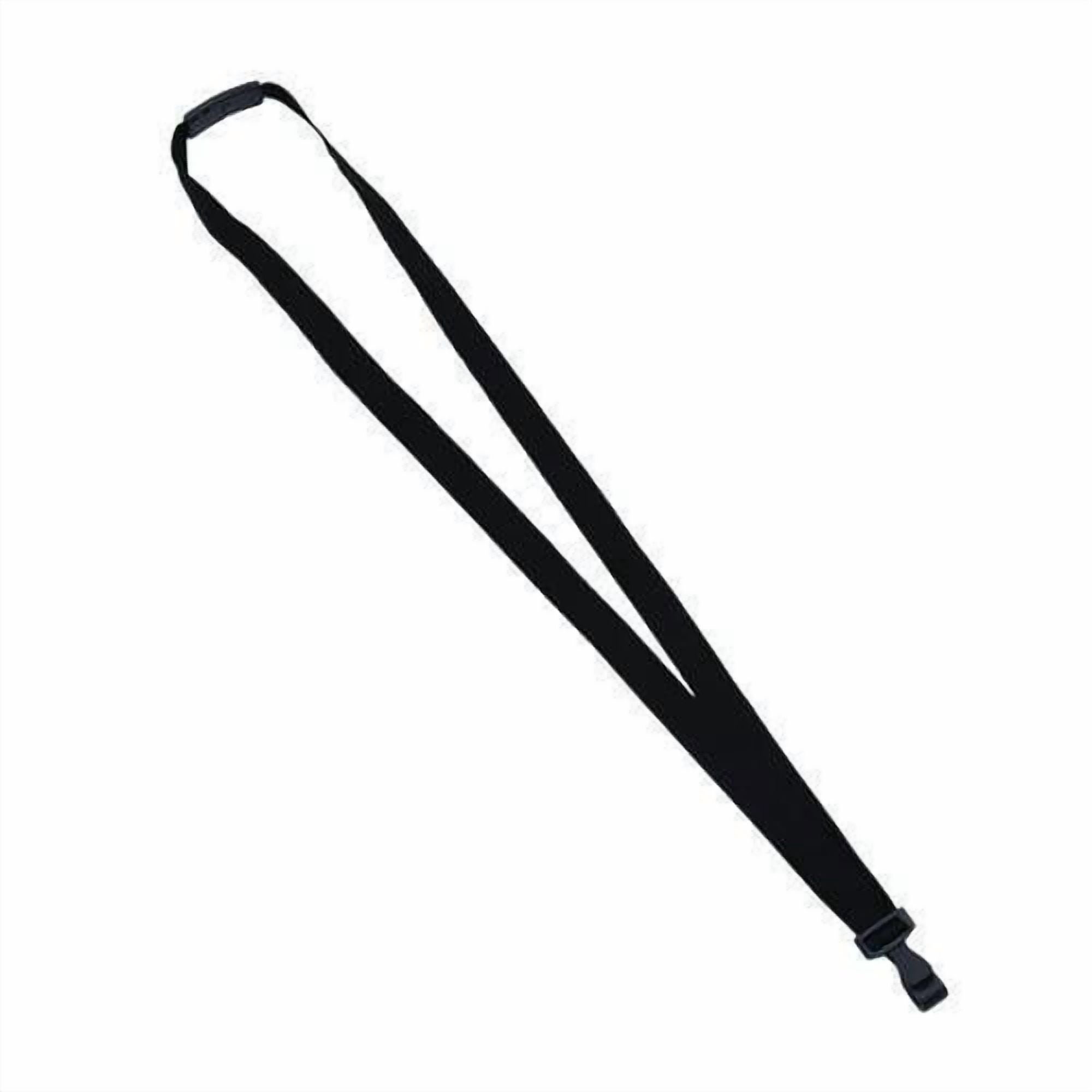 Breakaway Lanyard with Plastic Hook, 36" Long, Black, 12/Pack | Bundle of 5