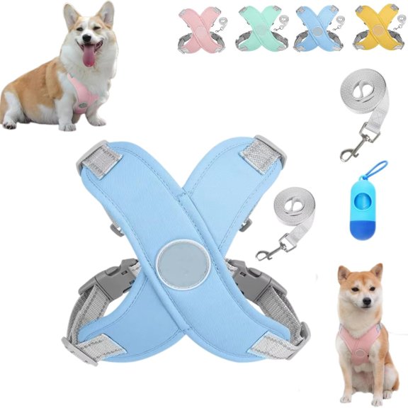 Breakaway Reflective Dog Harness for Small Dogs, Breathable OutdoorYellow