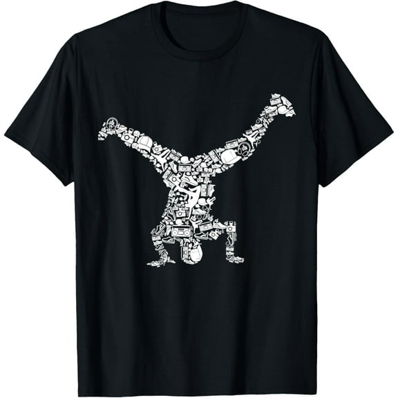 Breakdance Breakdancer Breakdancing Kids Men Boys T-ShirtMen and women can wear, black T-shirts, gifts. Age: M,L，XL 2XL, 3XL, 60XL