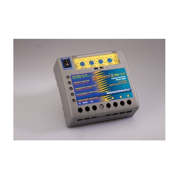 Breakermatic PTE208-MD0EST Voltage Protector 3 Phases D RST+N 3-4 Wires ON/OFF Switch Adjustable 208V