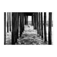 thumbnail image 1 of Breakers Under the Pier - Ocean City Maryland Photography Black and White Waves Seascape Boardwalk Ocean Coast Water Unframed Wall Art Print 32 x 48 inches, 1 of 7