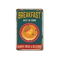thumbnail image 1 of Breakfast 7 Inch x 10 Inch Novelty Aluminum Metal Sign Rise Fry Shine Durable Weatherproof UV Protected Perfect for Kitchens Diners Cafes Fun Gift for Home Cooks Foodies Families, 1 of 6