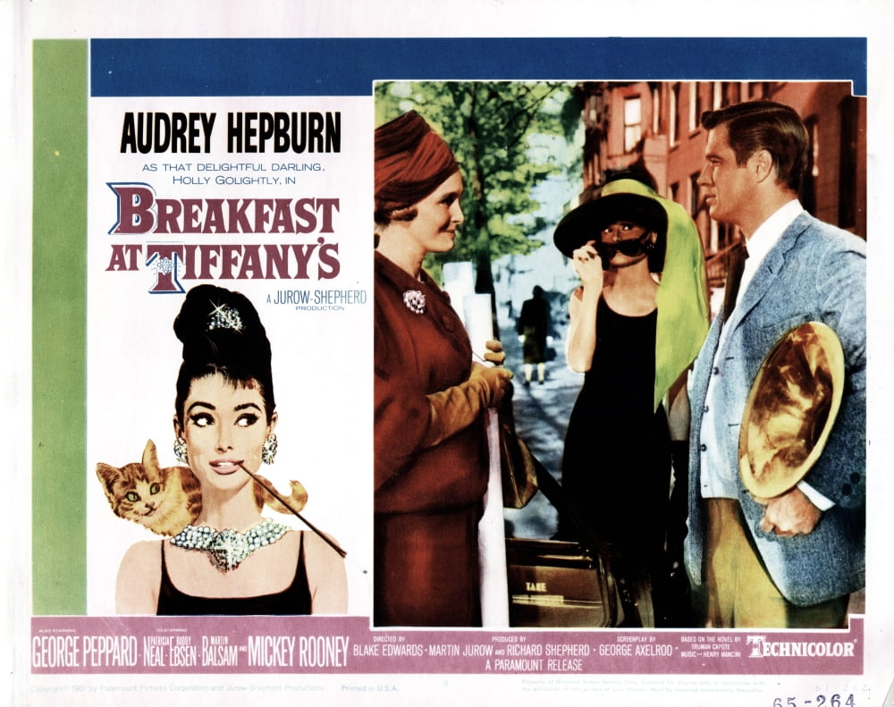 Breakfast At Tiffany S From Left Patricia Neal Audrey Hepburn George Peppard Movie Poster
