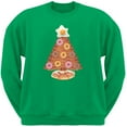 thumbnail image 1 of Breakfast Bacon And Eggs Christmas Tree Green Adult Crew Neck Sweatshirt, 1 of 1