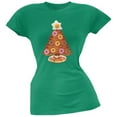 thumbnail image 1 of Breakfast Bacon And Eggs Christmas Tree Green Soft Juniors T-Shirt, 1 of 1
