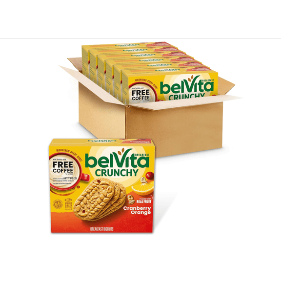 Breakfast Bars Biscuits, Cranberry Orange, 30 Total Packs, 6 Boxes (4 Biscuits Per Pack)