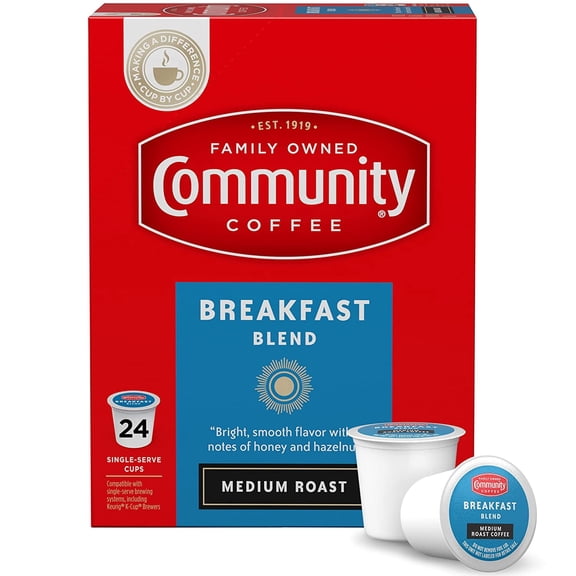 Breakfast Blend 24 Count Pods, Medium Roast, Compatible with 2.0 K-Cup Brewers, 24 Count (Pack of 1)