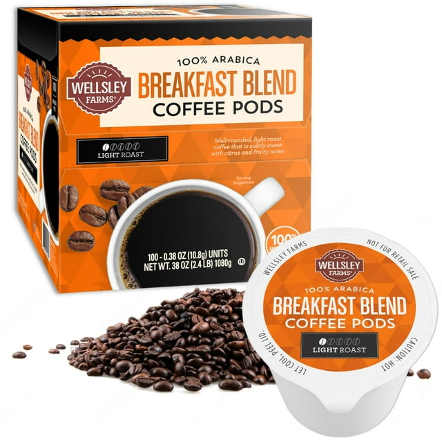Breakfast Blend Coffee KCup Pods, 100 ct.