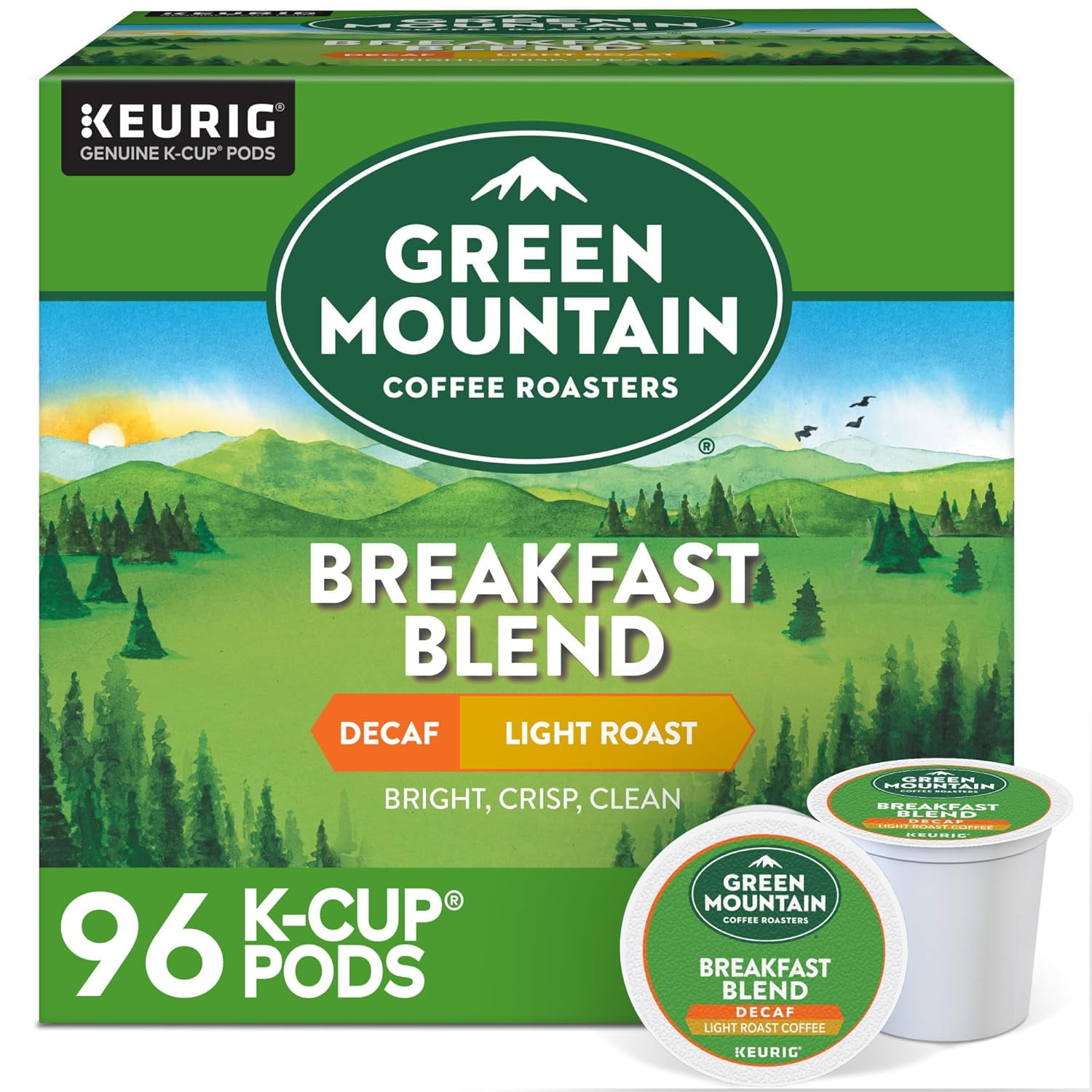 Breakfast Blend Decaf Coffee Keurig Single Serve K Cup Pods Light bucket-hat-me-em-yellow