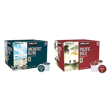 Breakfast Blend & Pacific Bold K-cup Bundle 120 ct each
