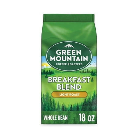Breakfast Blend Whole Bean Coffee, 18 oz Bag | Bundle of 2 Each