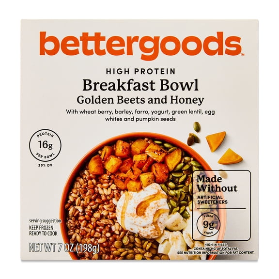 bettergoods High Protein Breakfast Bowl, Golden Beets and Honey, 7 oz (Frozen)