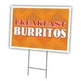thumbnail image 1 of Breakfast Burritos 18" X 24" Yard Sign & Stake | Advertise Your Business | Stake Included Double Sided Image | Made in The USA, 1 of 3